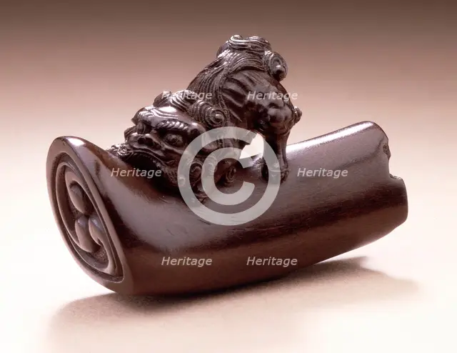 Chinese Lion on Tile, Late 18th-early 19th century. Creator: Tanaka Minko.