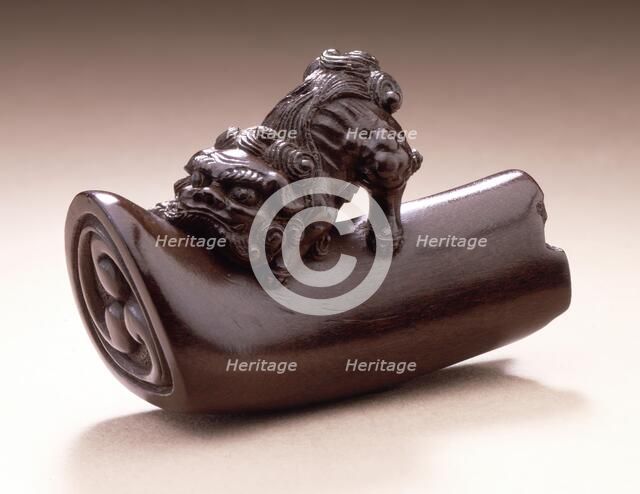 Chinese Lion on Tile, Late 18th-early 19th century. Creator: Tanaka Minko.