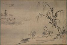 Chinese Literatus in an Autumn Landscape, late 1400s. Creator: Josui S?en (Japanese, active c. 1489-1500)
