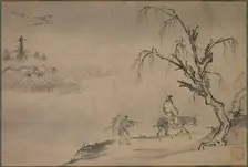 Chinese Literatus in an Autumn Landscape, late 1400s. Creator: Josui S?en (Japanese, active c. 1489-1500)