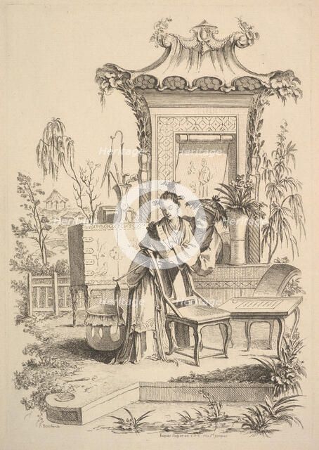 Chinese Man and Woman, ca. 1742. Creator: Gabriel Huquier.