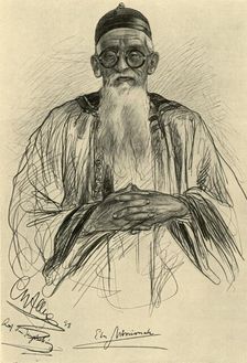 Chinese man wearing spectacles, 1898. Creator: Christian Wilhelm Allers