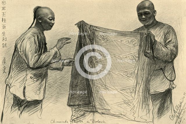 Chinese merchants in Batavia, Dutch East Indies, 1898.  Creator: Christian Wilhelm Allers.