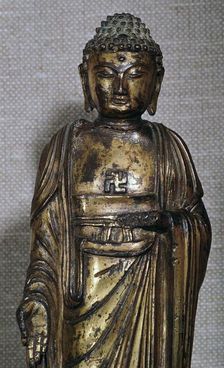Chinese Ming dynasty gilt-bronze Buddha, 14th century