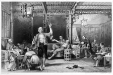 Chinese opium smokers, 1843. Creator: Thomas Allom
