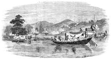 Chinese Passage Boats, near Canton, 1857. Creator: Unknown