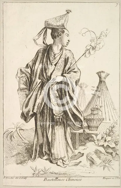 Chinese Performer, 1738-45. Creator: Francois Boucher.