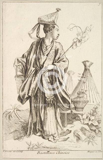 Chinese Performer, 1738-45. Creator: Francois Boucher.