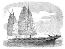 Chinese Pirate-boat at Canton - from a drawing by a Chinese artist, 1857. Creator: Unknown