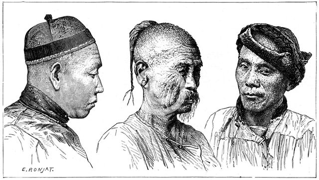 Chinese portraits, 19th century. Artist: E Ronjat