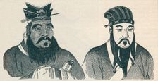 Chinese portraits of Confucius and his great follower Mencius, 1907