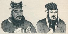 Chinese portraits of Confucius and his great follower Mencius, 1907