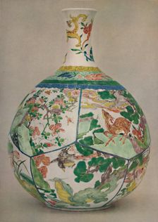 Chinese Porcelain Bottle in Enamel Famille Verte. Period of K'Ang His, 1662-1722, (1928)