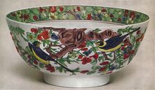 Chinese Porcelain Bowl. Famille Verte. Period of K'Ang Hsi, 1662-1722 (1928)