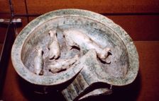 Chinese Pottery Model of Pigs in a Pigsty, 1st-3rd century