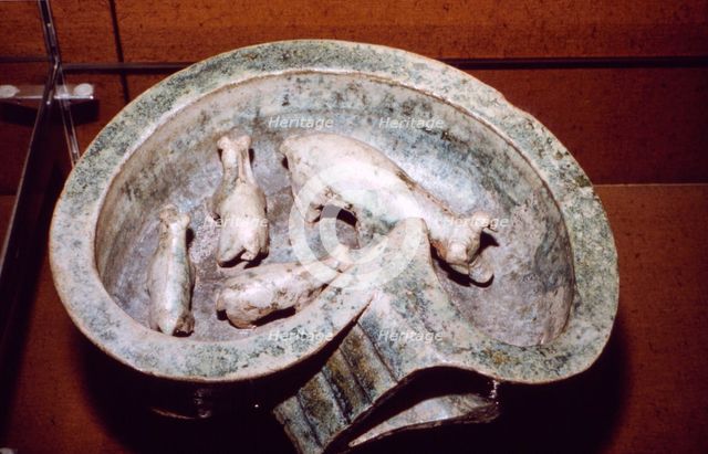 Chinese Pottery Model of Pigs in a Pigsty, 1st-3rd century. Artist: Unknown.