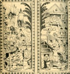 Chinese potters at work, design for stained glass window, c1870, (1881). Creator: William Bell Scott
