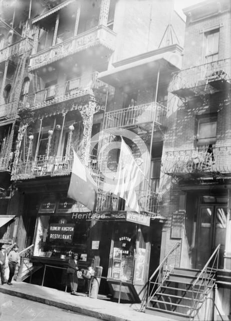 Chinese revolutionary hdqrts. and flags, between c1910 and c1915. Creator: Bain News Service.