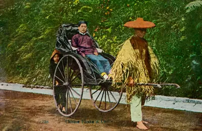 Chinese rickshaw, 20th century. Artist: Unknown