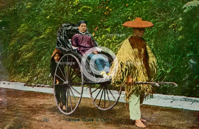 Chinese rickshaw, 20th century. Artist: Unknown