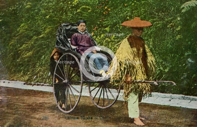 Chinese rickshaw, 20th century. Artist: Unknown