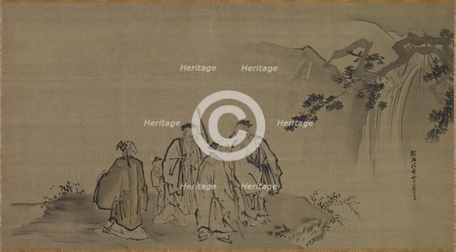 Chinese Sages, 17th century. Creator: Kano Tan?y? (Japanese, 1602-1674), attributed to.