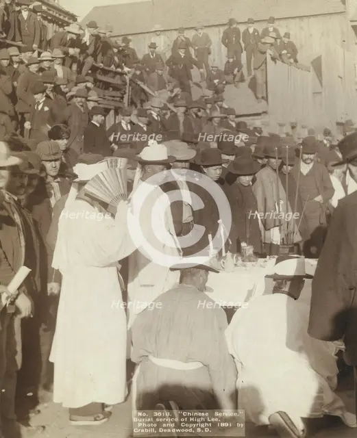 Chinese service Burial service of High Lee, 1891. Creator: John C. H. Grabill.