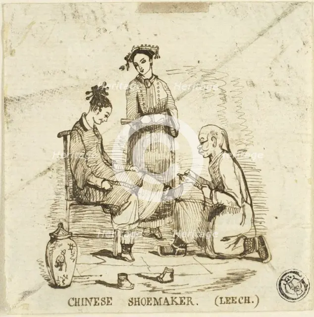 Chinese Shoemaker, n.d. Creator: John Leech.