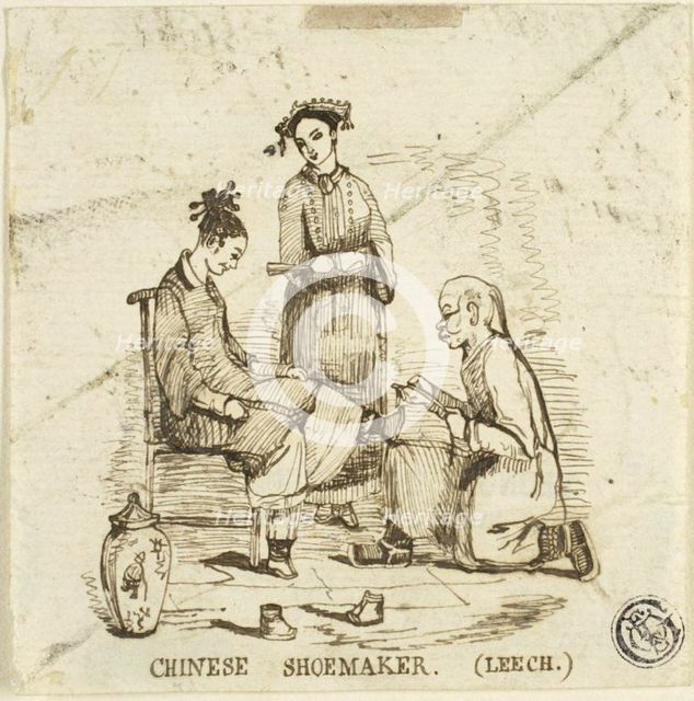 Chinese Shoemaker, n.d. Creator: John Leech.
