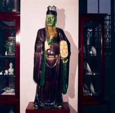Chinese Stoneware Figure of a Judge of Hell, Ming Period, 16th century