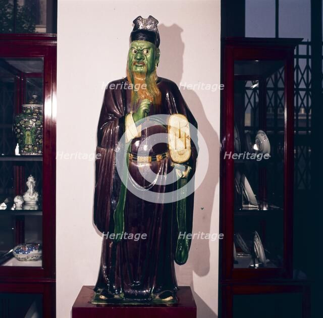 Chinese Stoneware Figure of a Judge of Hell, Ming Period, 16th century. Artist: Unknown.