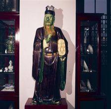 Chinese Stoneware Figure of a Judge of Hell, Ming Period, 16th century