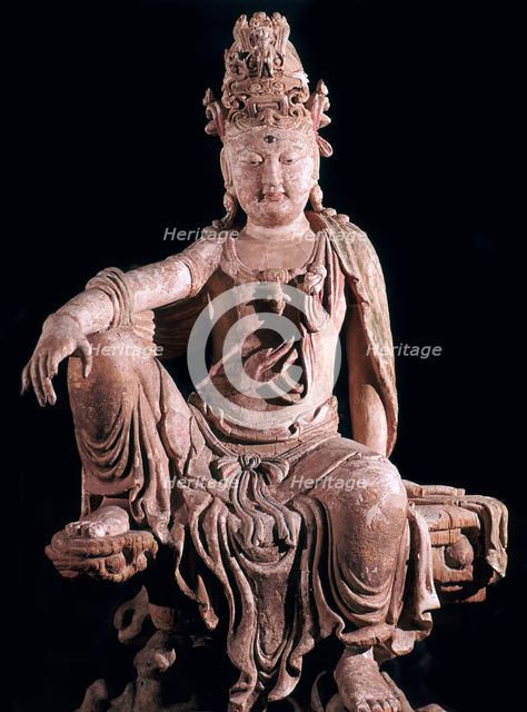 Chinese statuette of Kuan-Yin as a Bodhisattva, 12th century. Artist: Unknown