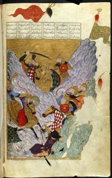 Chingiz Khan in battle, 1397-98. Creator: Unknown