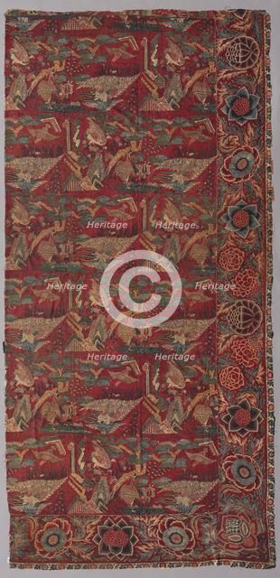 Chintz Bed Cover or Hanging with a Japanese-Inspired Pattern, Right Half, first half 1700s. Creator: Unknown.