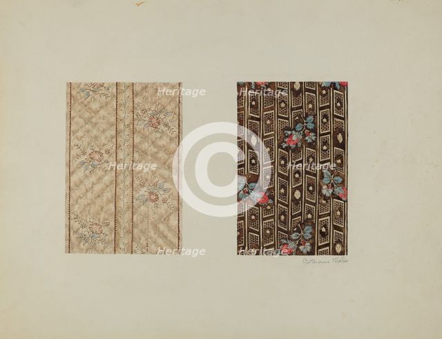 Chintzes from Quilt, c. 1938. Creator: Catherine Fowler.