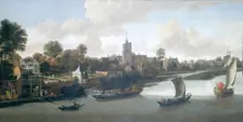 Chiswick from the River c1675. Creator: Jacob Knyff