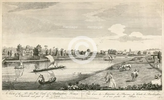 Chiswick House, London, 1750. Artist: Unknown.