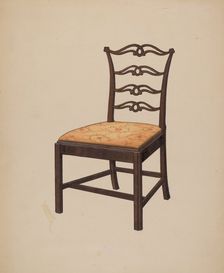 Chippendale Chair, 1935/1942. Creator: Edward A Darby