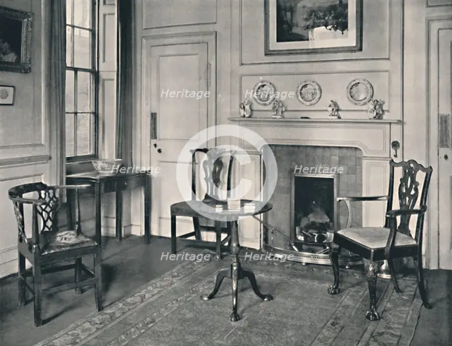 'Chippendale Furniture in an Early Georgian House at Hampstead', 1927. Artists: Edward F Strange, Unknown.