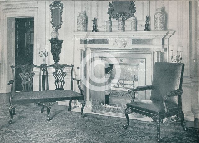 'Chippendale Settee and Chair', 1910. Artists: Thomas Chippendale, Unknown.