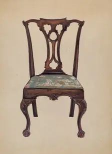 Chippendale Side Chair, 1935/1942. Creator: John Garay