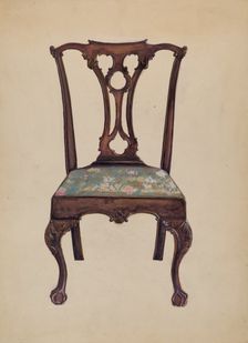 Chippendale Side Chair, 1935/1942. Creator: John Garay