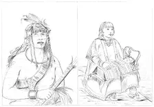 Chippewas, 1841.Artist: Myers and Co