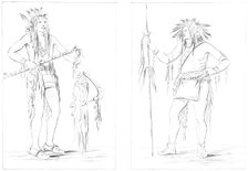 Chippewas, 1841.Artist: Myers and Co