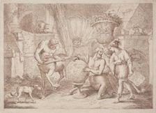 Chiron Teaches Geography to Achilles, 1758/1759. Creator: Gaetano Gherardo Zompini