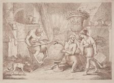 Chiron Teaches Geography to Achilles, 1758/1759. Creator: Gaetano Gherardo Zompini