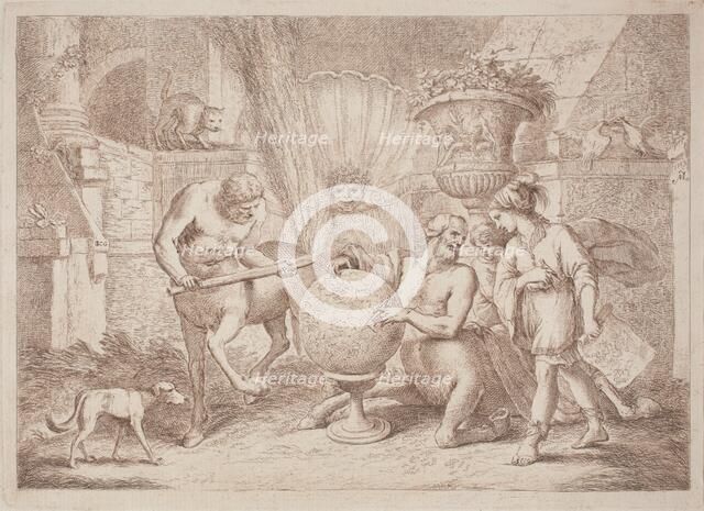 Chiron Teaches Geography to Achilles, 1758/1759. Creator: Gaetano Gherardo Zompini.