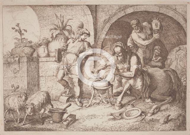 Chiron Teaches Magic to Achilles, 1758/1759. Creator: Gaetano Gherardo Zompini.