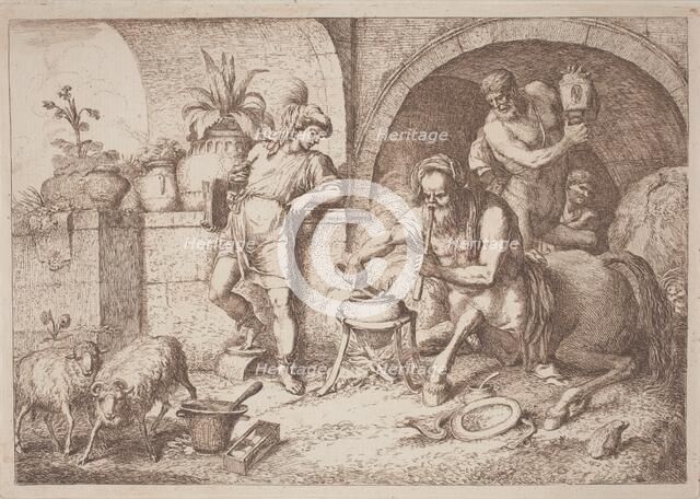 Chiron Teaches Magic to Achilles, 1758/1759. Creator: Gaetano Gherardo Zompini.